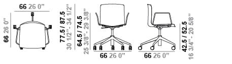 Стул с колесами Arper Catifa 46 ARCH-00133802 - Вид №9