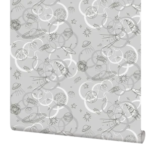 Обои ELYSIUM Галактика с мерцающими звездами на сером фоне 89389841