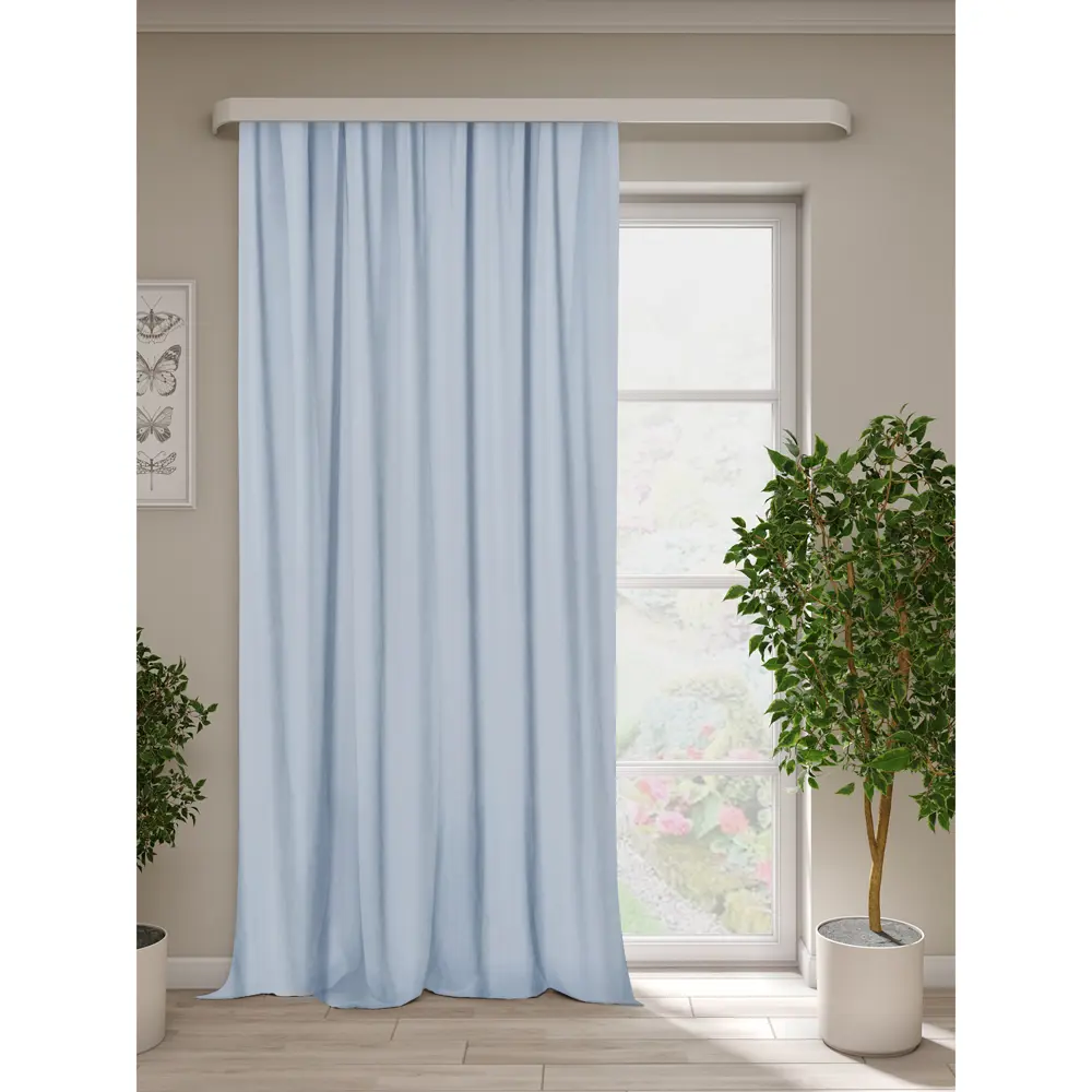 Штора на ленте блэкаут 140x270 см цвет серо-голубой Altali STLM-2129015