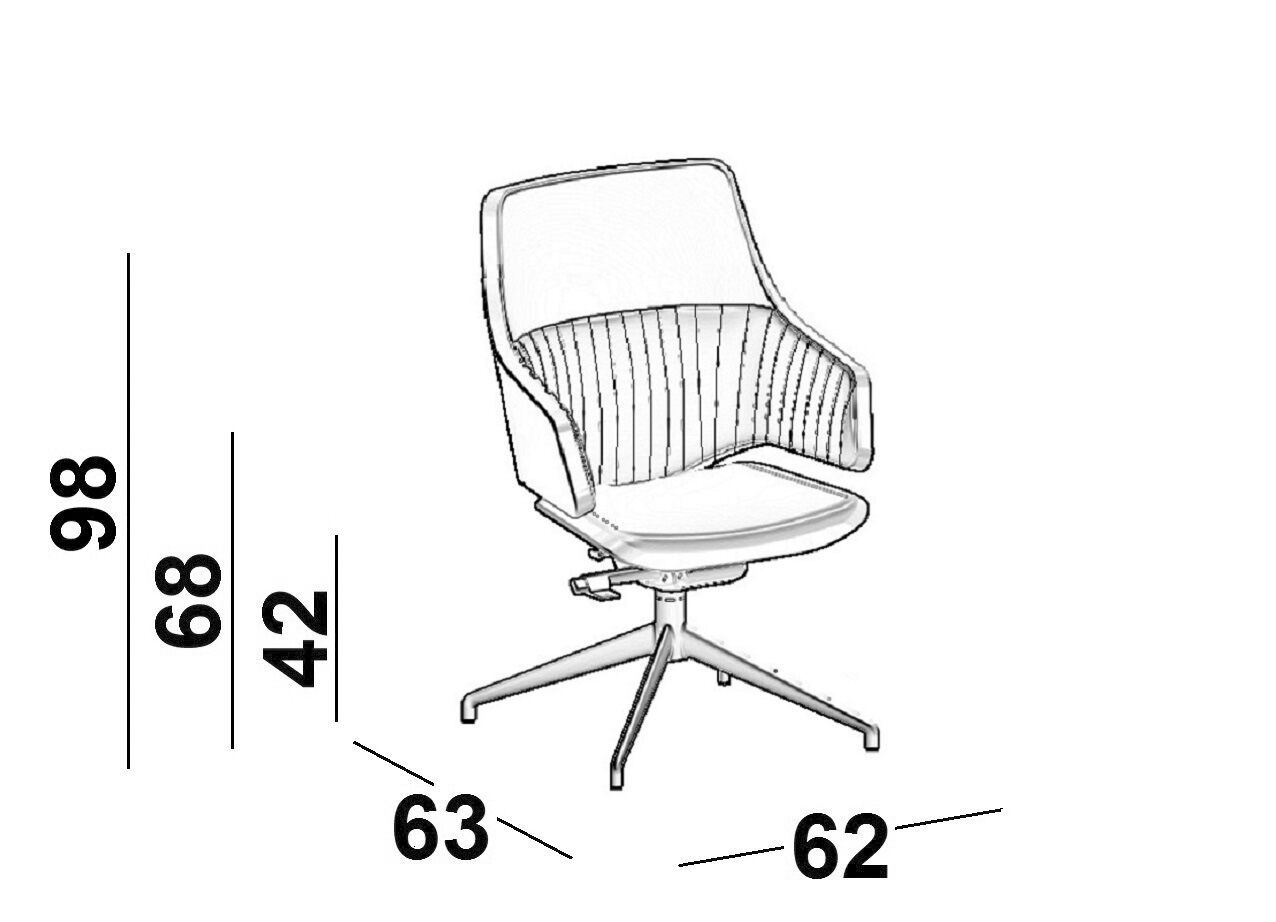 Регулируемое по высоте офисное кресло с колесами Luxy Италия ARCH-00128172 - Вид №4
