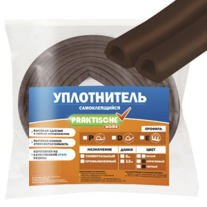 90782271 Уплотнитель 9х8мм 12м коричневый STLM-0379984 PRAKTISCHE HOME
