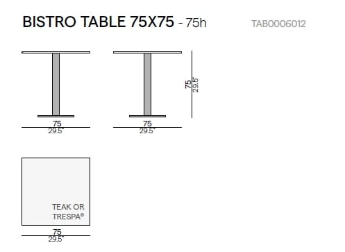 Квадратный садовый стол из ламината MANUTTI Неаполь ARCH-00024122 - Вид №3