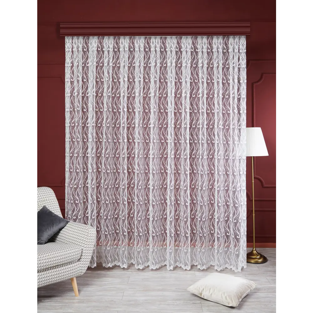 Тюль 1 м/п Классика сетка 280 см цвет кремовый ELIT HOME STLM-2019495 - Вид №1