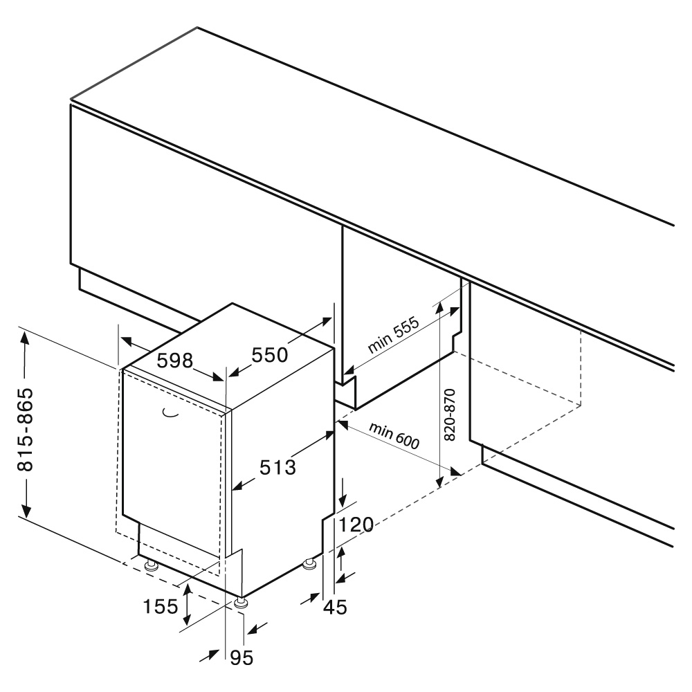 9943130 Встраиваемая посудомоечная машина KRONA AMMER 60 BI K KRONA1 STDN-0056916 - Вид №16