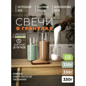 91545420 Набор для изготовления свечей Roscandles 3 цвета и фитиль 2 м цвет мятный капучино белый STLM-0835496