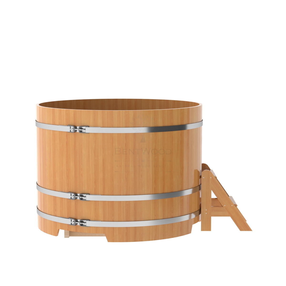 1205 Купель круглая из лиственницы d=1,50х1,1 натуральная премиум Alyarus  - Вид №2