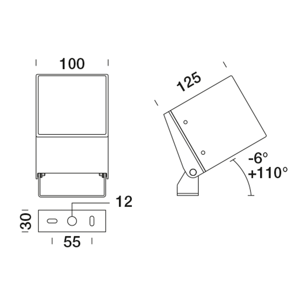 1012161 Проектор Platek MINI ONE Proiettore  MINI ONE Floodlight - 1 LED 4000K 12°  - Вид №6