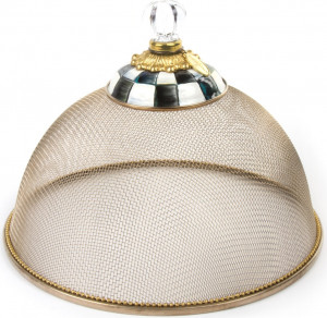 10654498 Mackenzie-Childs Купол для блюд малый сетка Courtly Check Сталь нержавеющая