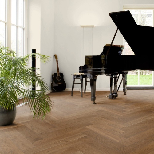 Паркет Ёлка Solidfloor New classic Шантильи Дуб Натур с брашью (Текстурированная) 610х122 мм 1195080 - Вид №28