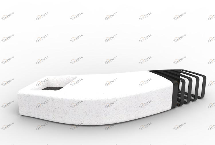 Manufatti Viscio Изогнутая скамья из реконструированного камня без спинки sun-id-1465258