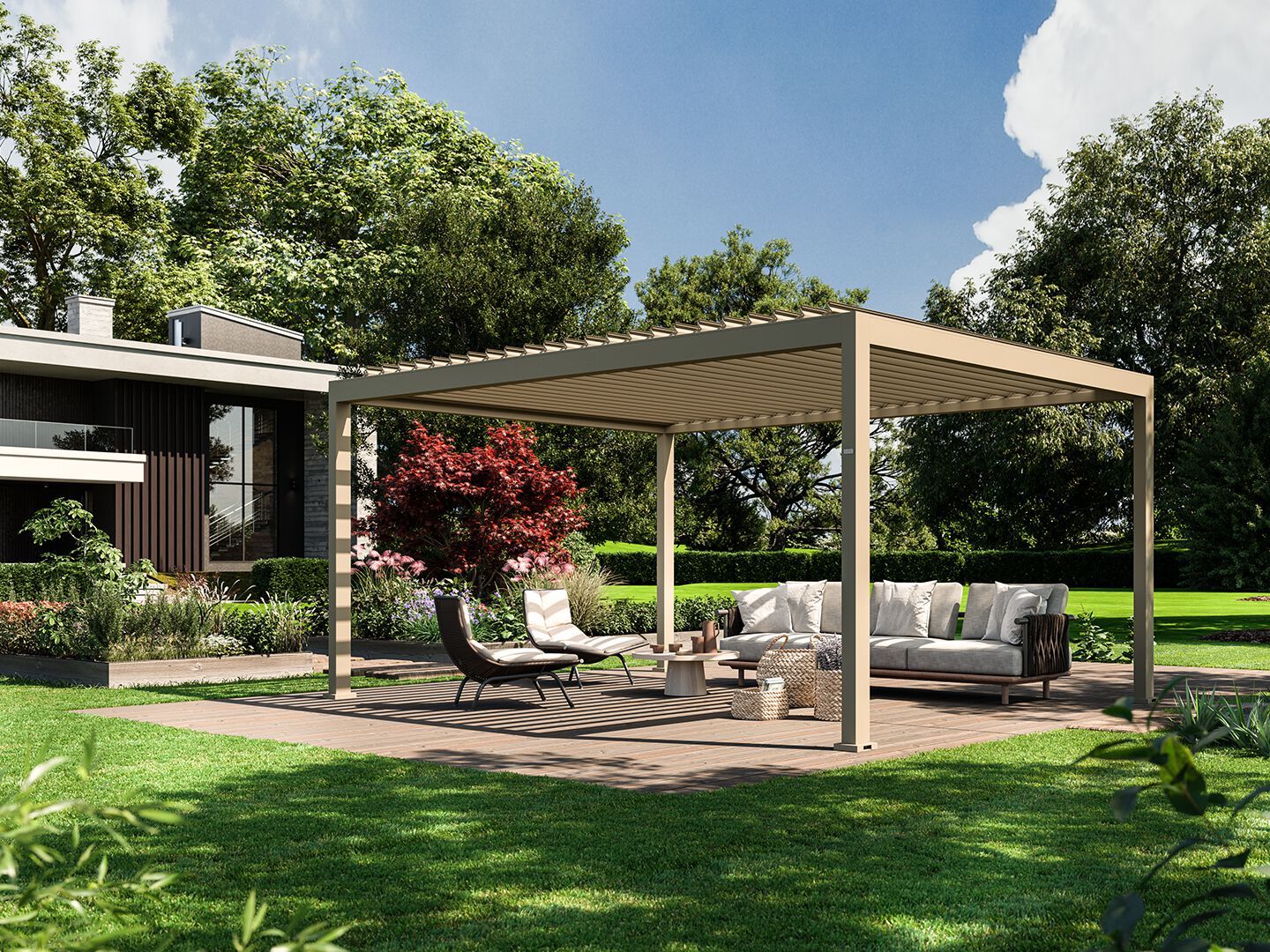 Биоклиматическая беседка с поворотными пластинами Pratic SENSE ARCH-00108114