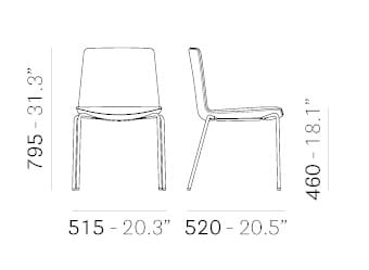 Мягкий штабелируемый стул Pedrali Noa ARCH-00099079 - Вид №2