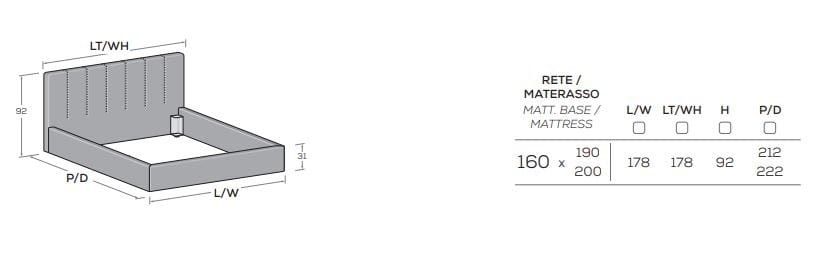 Съемная мягкая двуспальная кровать Nidi SWELL ARCH-00142416 - Вид №1
