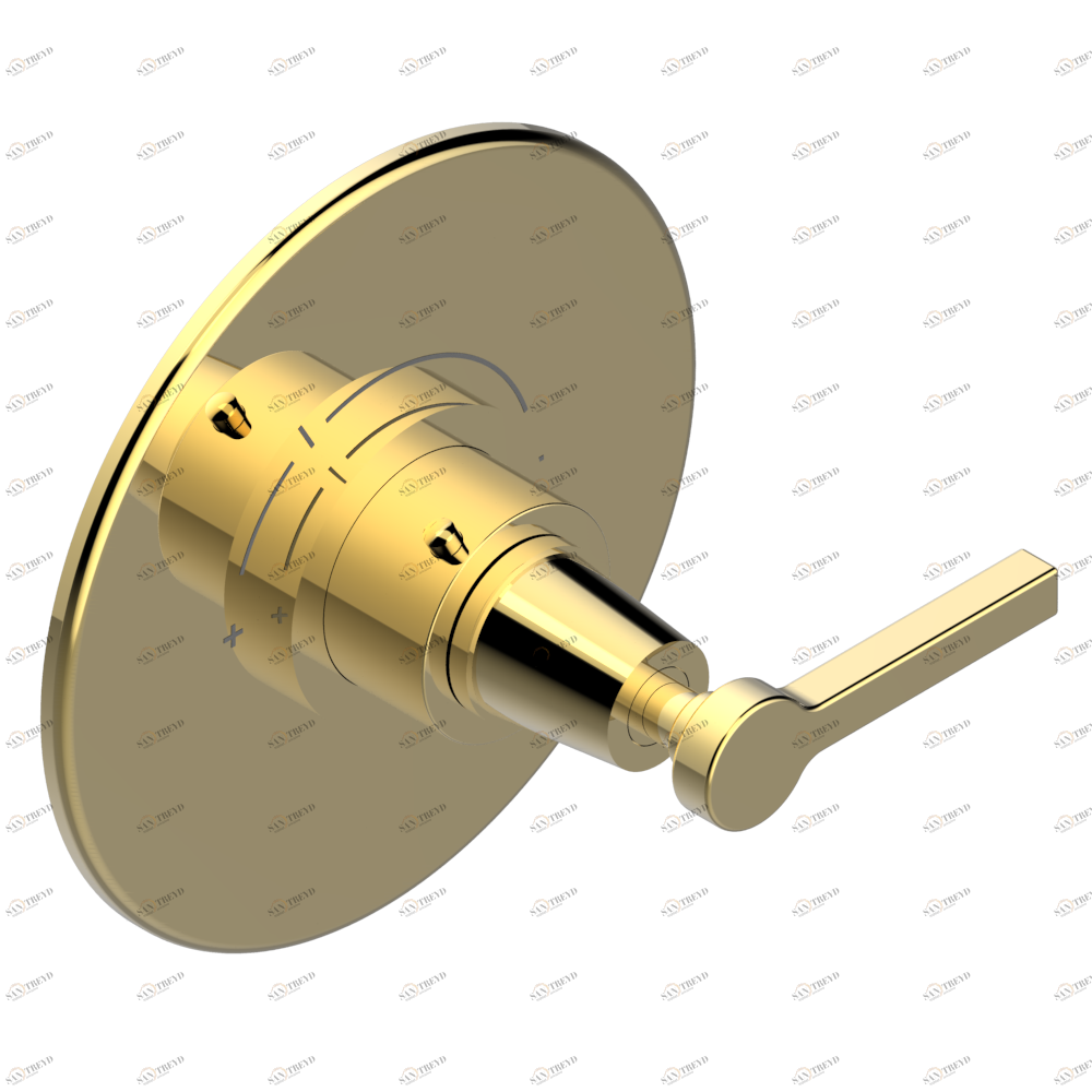 G58-5100BR Ручка регулировки с круглой накладкой для термостата THG, арт.5100A 1/2" и 5200A 3/4" (термостаты см. на стр. 451) Thg-paris Spirit с рукоятками Золото G58 5100BR CAT.F
