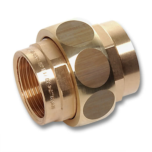 2272112R SANHA 272 сгон ВР-ВР, латунь, с плоским уплотнением 11/2 мм  - Вид №1