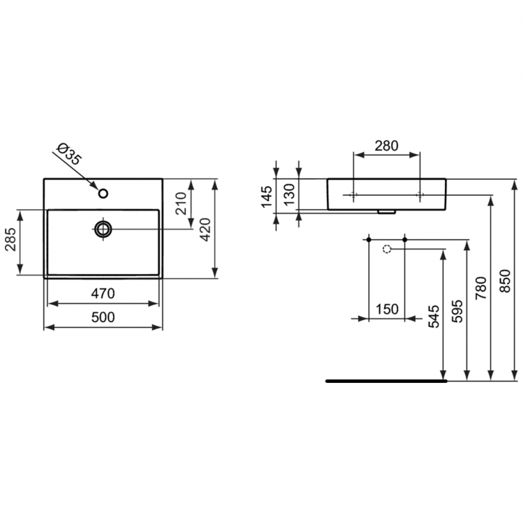 K077701 Раковина 50 см Ideal Standard STRADA - Вид №6