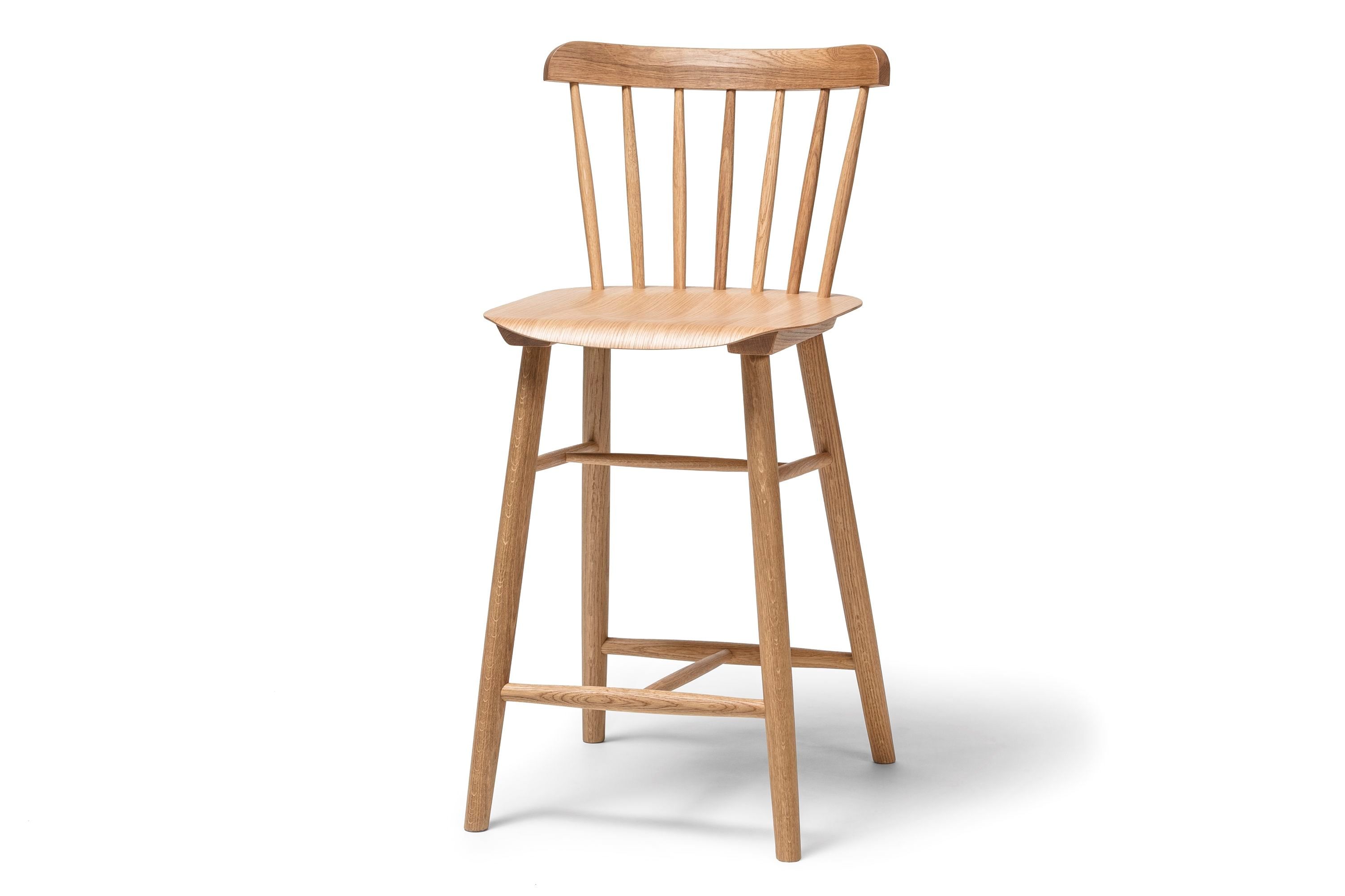 Высокий деревянный стул со спинкой TON Ironica ARCH-00087586 - Вид №2