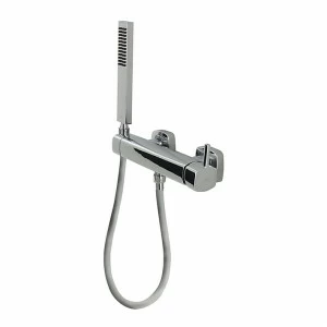 Смеситель для душа настенного монтажа 1/2 ”. Керамический картридж Ø35 мм. Межосевое расстояние 150 +/- 15 мм. Включает 150 см. длинный гибкий душ, ручной душ и настенный кронштейн  Nk concept NOKEN 100142160  CHROME