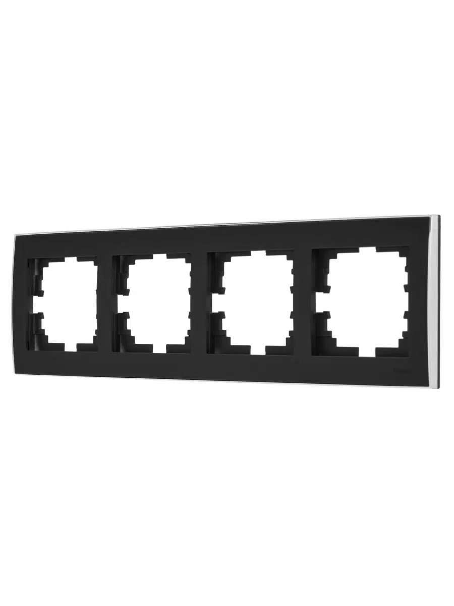 RAIN Рамка четверная горизонтальная черный 703-4225-149 LEZARD - Вид №1
