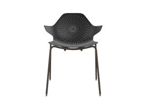 Алюминиевый штабелируемый стул с подлокотниками