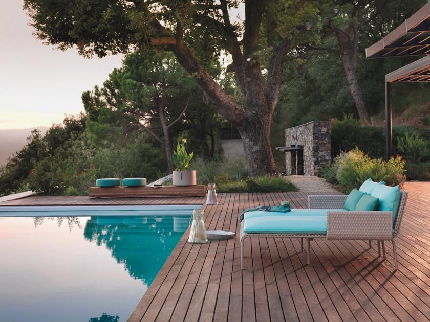 Roberti Круглый садовый пуф из ткани Key west 4245 - Вид №2