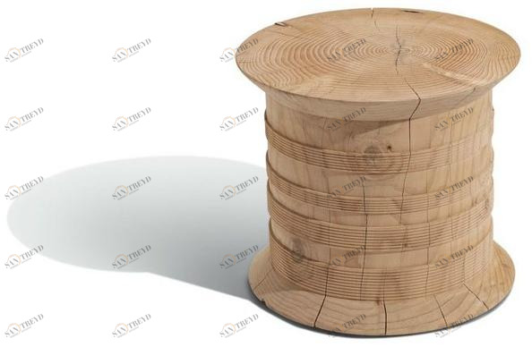 MissoniHome Низкий круглый журнальный столик из кедра sun-id-1447325