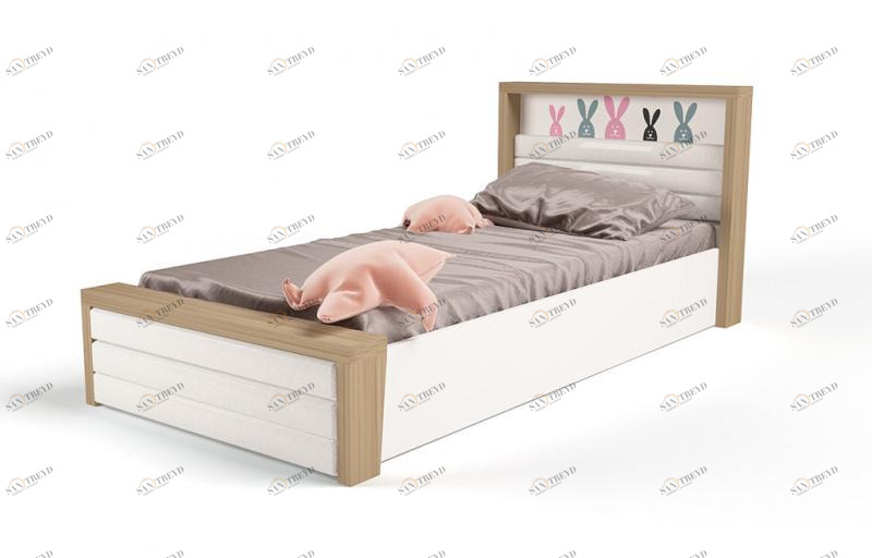 Кровать ABC-KING 190х90 №6MIX BUNNY №6 с под.мех и мяг.изнож 4631147961686