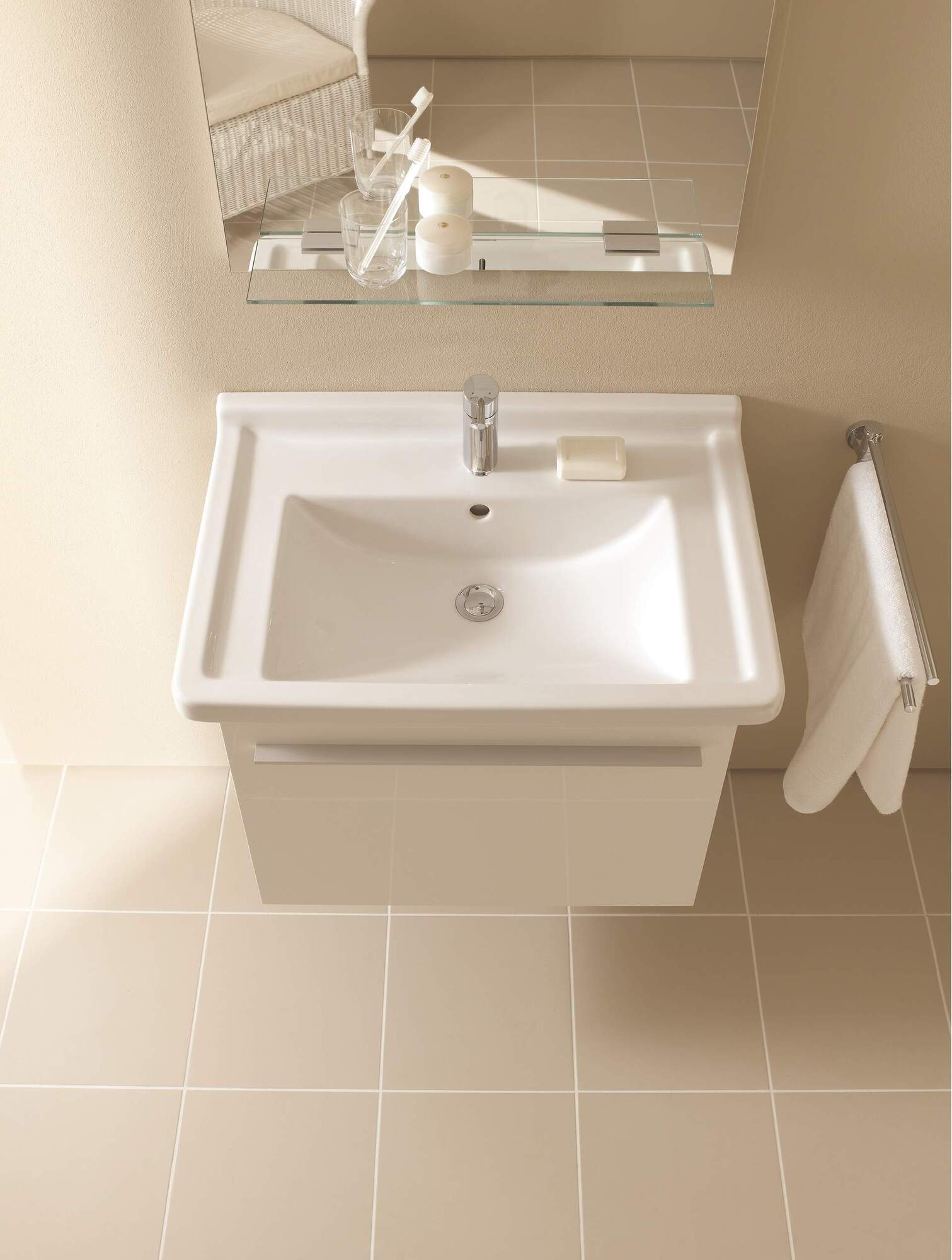 XL605605252 Тумбочка подвесная X-Large #XL6056 600 x 468 мм Европейский дуб, декор Duravit - Вид №3