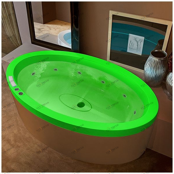 Ванна GRUPPO TREESSE Eos 190 STX-V849B-ZE зелёная с гидромассажем овальная STXV849BZE