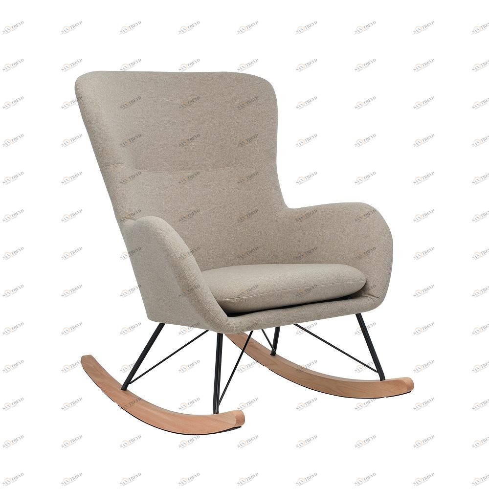 Кресло-качалка мягкое бежевое Leset Sherlock IMPEX ДИЗАЙНЕРСКИЕ 00-3885729 Бежевый 