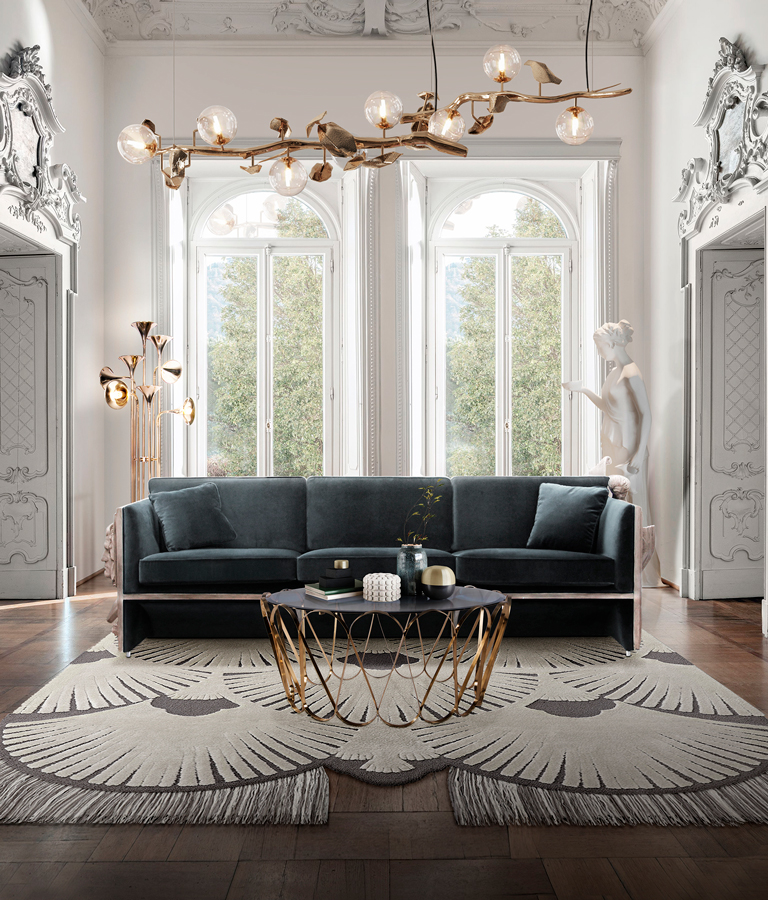 0-072 Золотой центральный стол Водолей Boca Do Lobo  - Вид №12