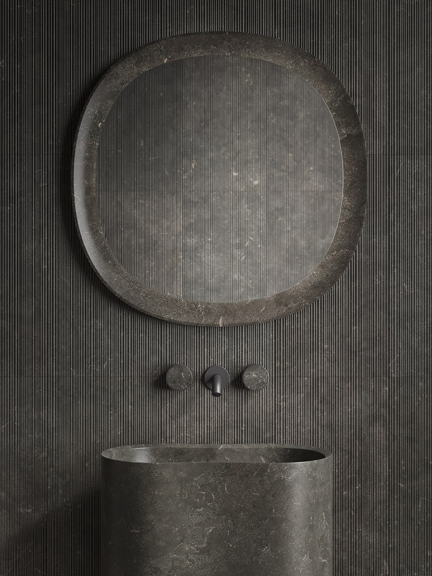 Смеситель для раковины с 3 отверстиями из мрамора Salvatori спагетти ARCH-00088592 - Вид №1