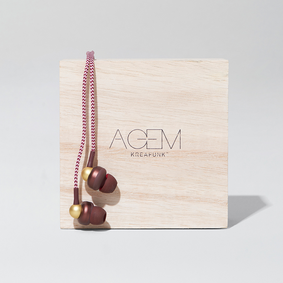 Наушники aGEM бордовые KREAFUNK KFTP77 - Вид №5