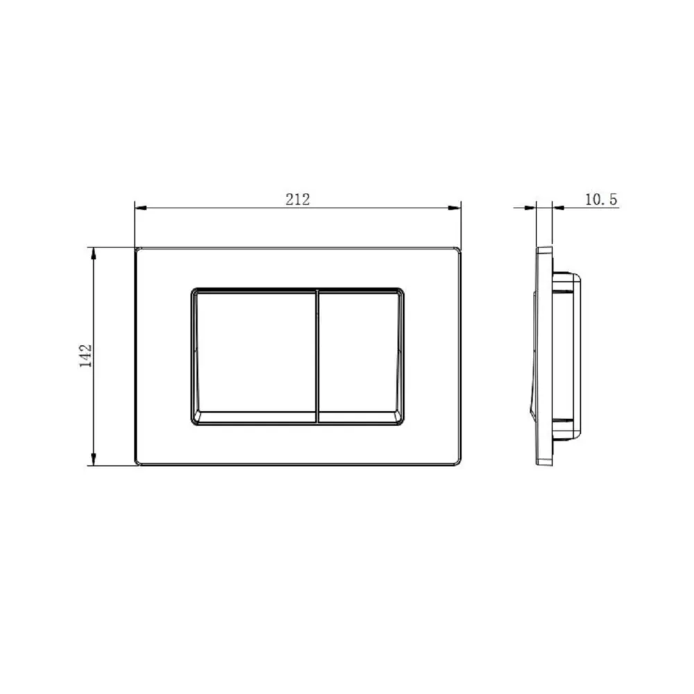 Клавиша смыва Aquatek Small пластик цвет хром матовый STLM-2073400 - Вид №1