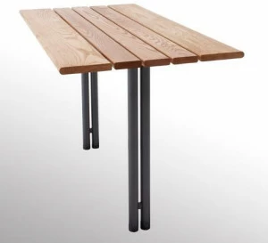 Nola Industrier Стол для общественных мест из стали и дерева Budget