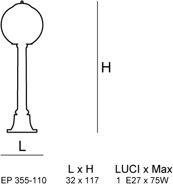 Siru Садовый светильник из муранского стекла Sfera Ep 355-110 - Вид №1
