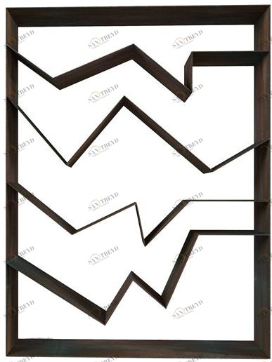 TrackDesign Двусторонний открытый книжный шкаф из стали Corten ™  Ar0882000 