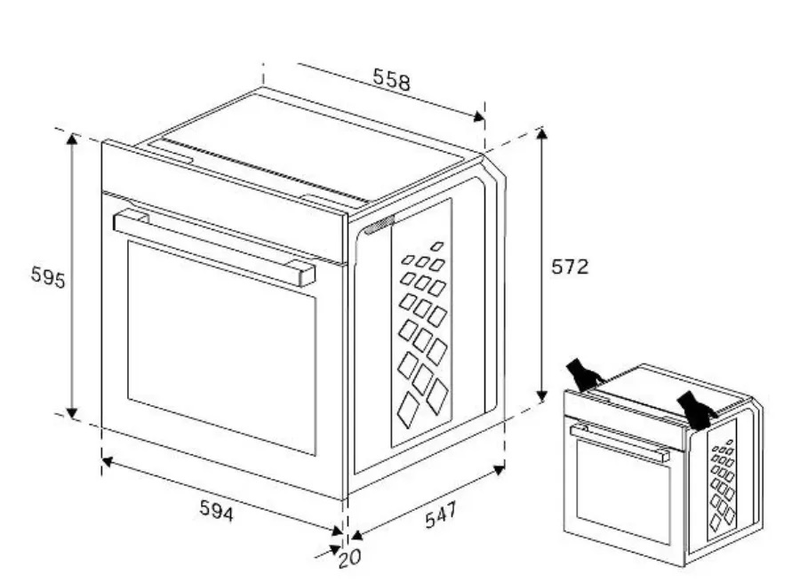 9074829 Электрический духовой шкаф Hotpoint FE8 831 JSC BL черный STDN-0123095 - Вид №12