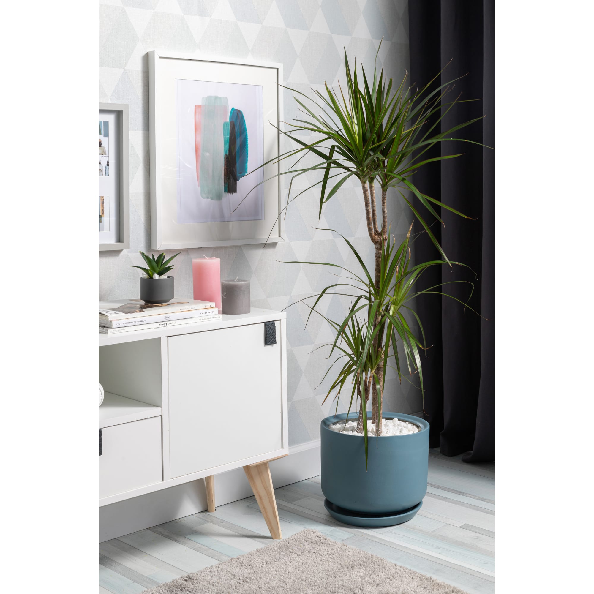 81932579 Горшок цветочный ø29 h29 см v12 л керамика бирюзовый Орфей Santreyd - Вид №2