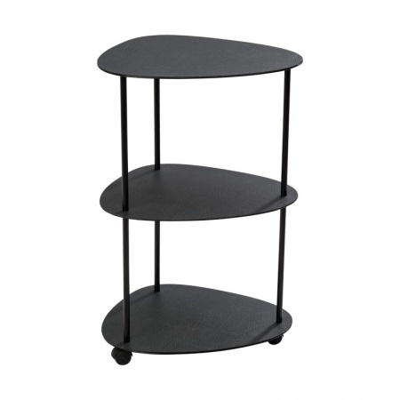 983479 Hippo black-anthracite журнальный столик трехъярусный 72х38х44см;LIND DNA 