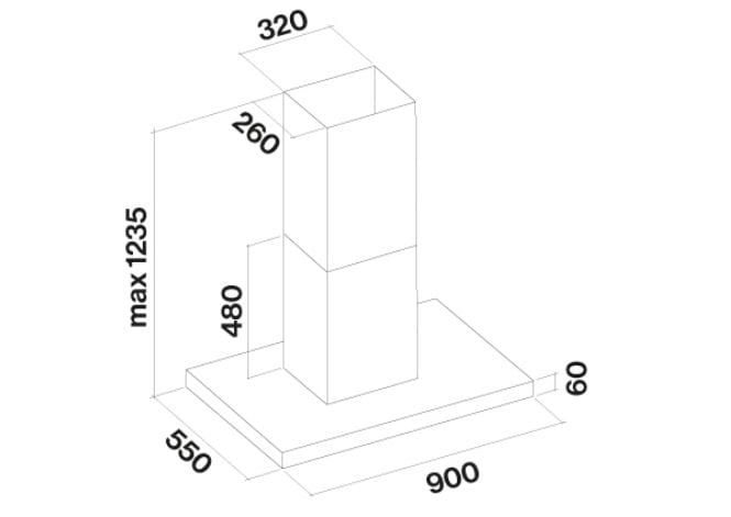 Островная вытяжка из нержавеющей стали со встроенным освещением Falmec дизайн ARCH-00074249 - Вид №2