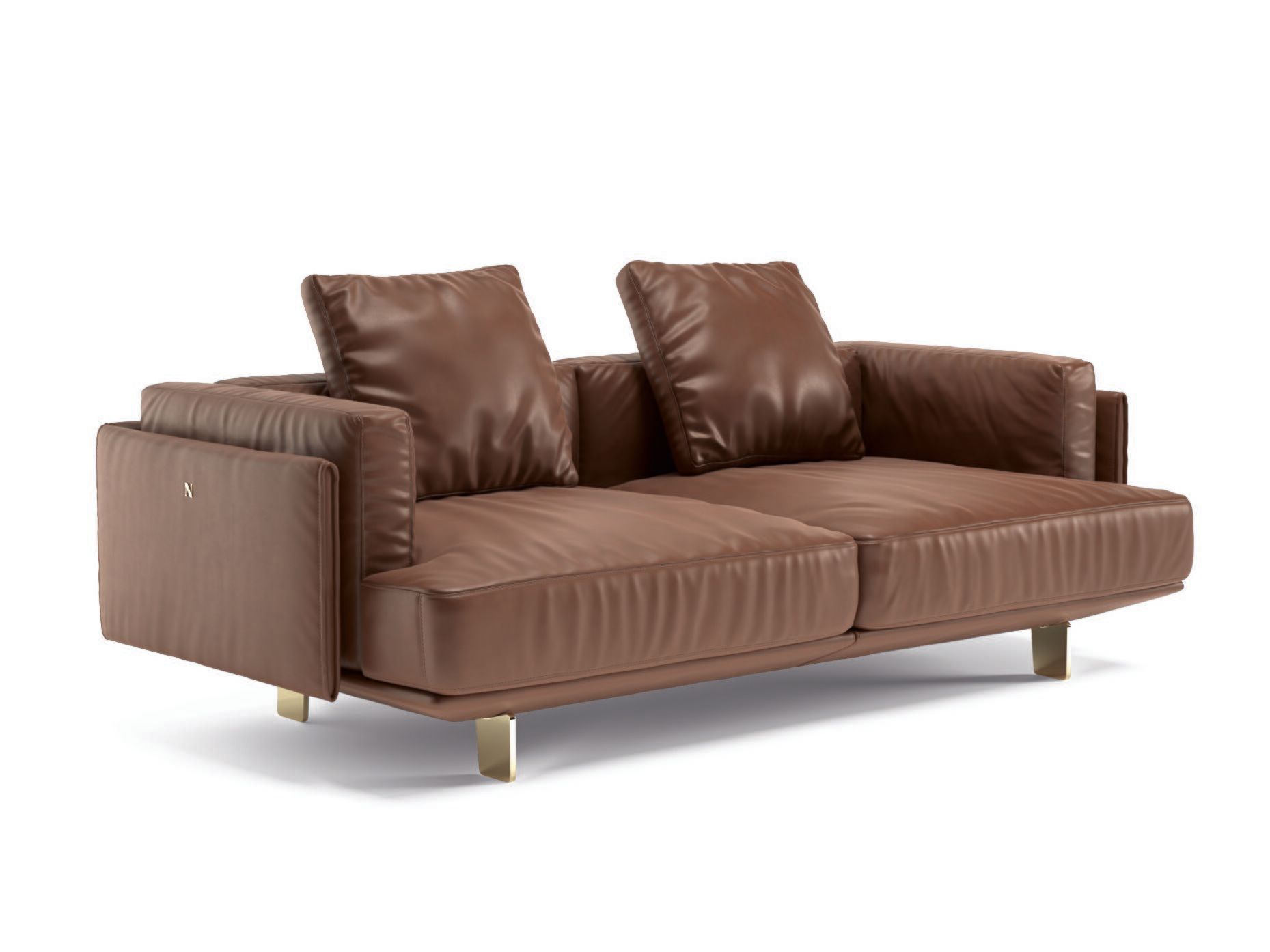 2-местный кожаный диван Natuzzi Italia кампус ARCH-00151678 - Вид №1