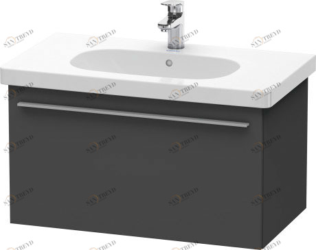 XL604804949 X-Large Тумбочка подвесная Графит матовый, декор Duravit