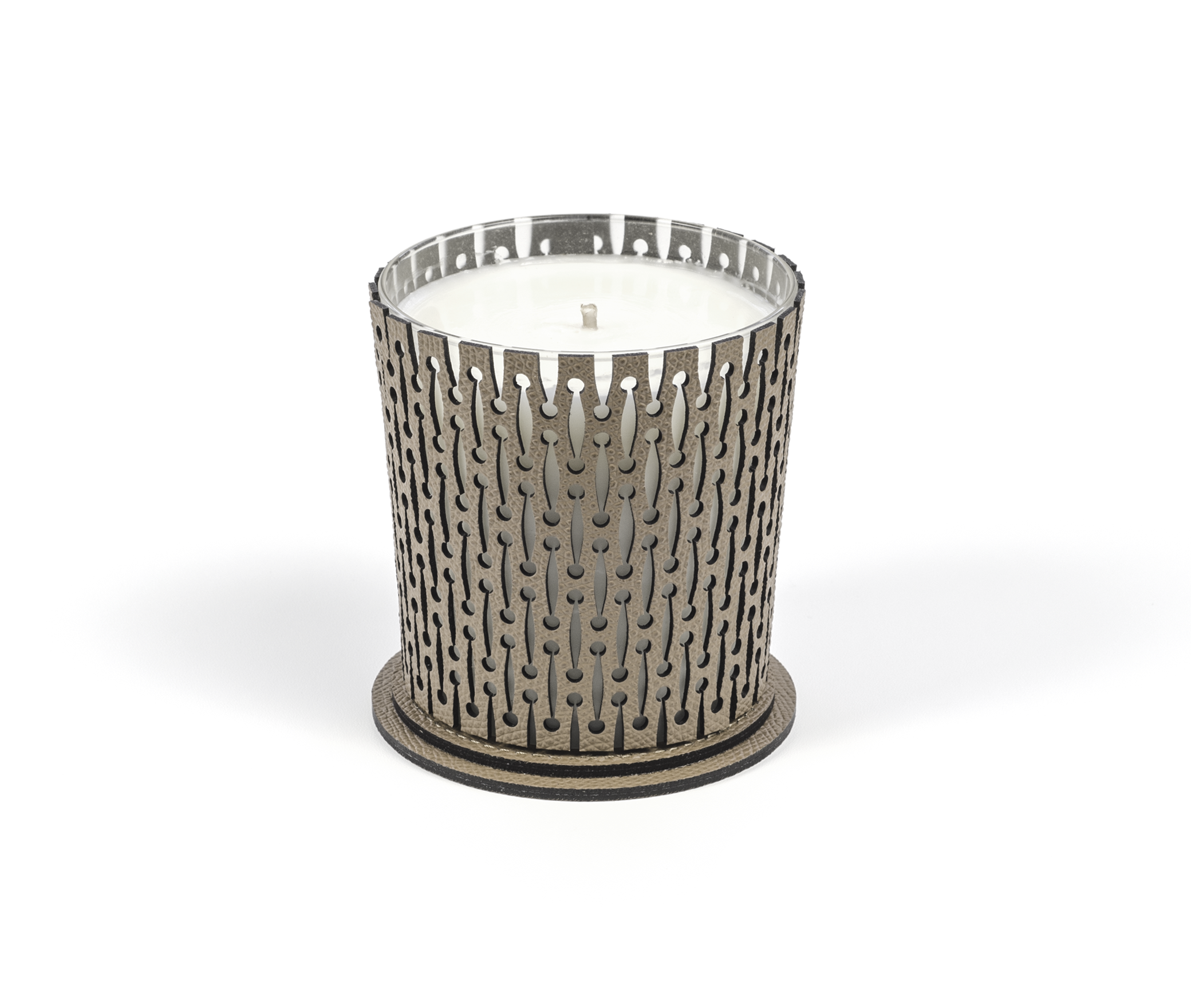 Свеча Pinetti - Ø9XH9 см / регенерированная зернистая кожа_кремовый 00.106.083.027 - Вид №3