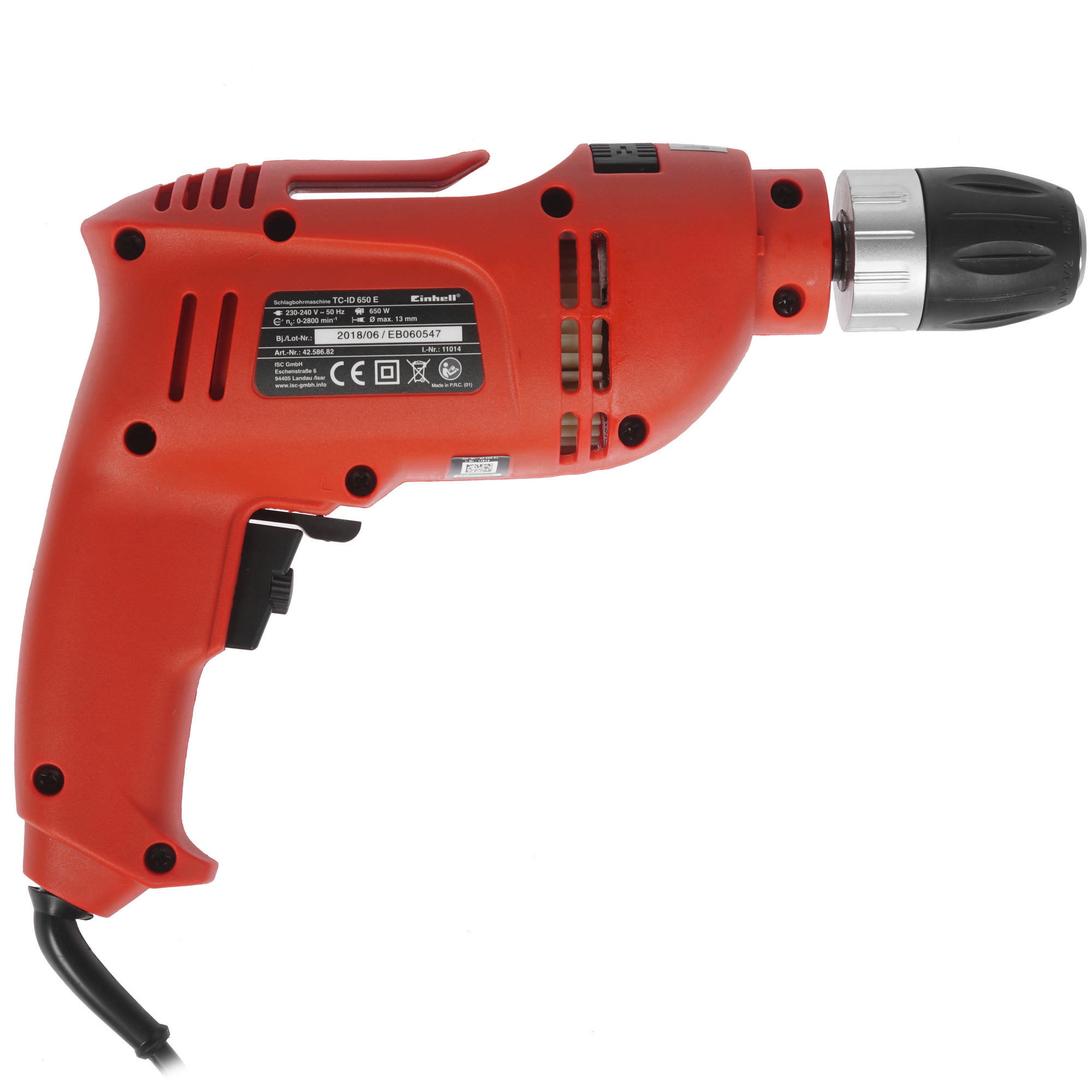 Дрель  Einhell TC-ID 650 E 7999267 STDN-0069380 - Вид №1