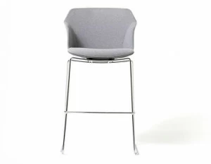 Diemme Высокий табурет из саночной ткани с подставкой для ног Clop