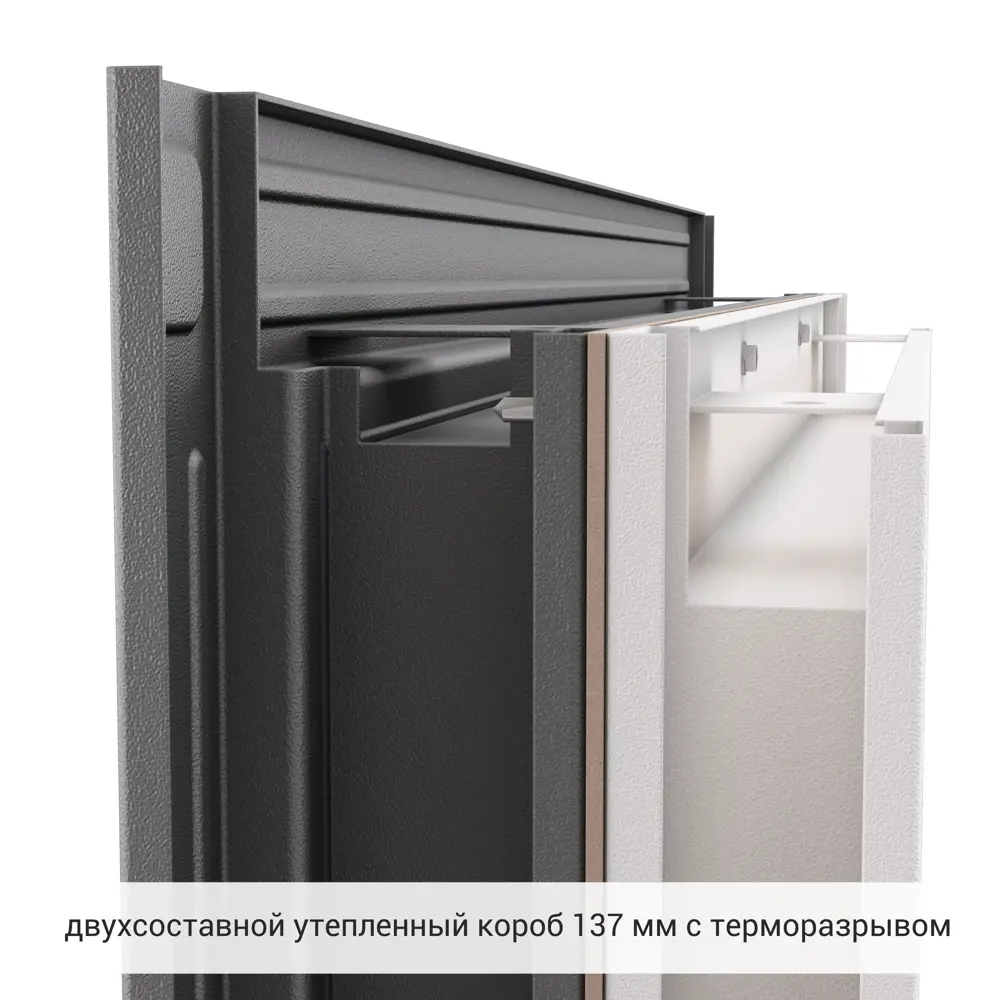 Дверь входная металлическая Термо С-2 эмаль Стелла 880 мм левая цвет белый TOREX STLM-2205452 - Вид №9