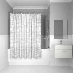 341P20Ri11 Штора для ванной комнаты 200*180 см полиэстер Silver Gauze IDDIS Basic