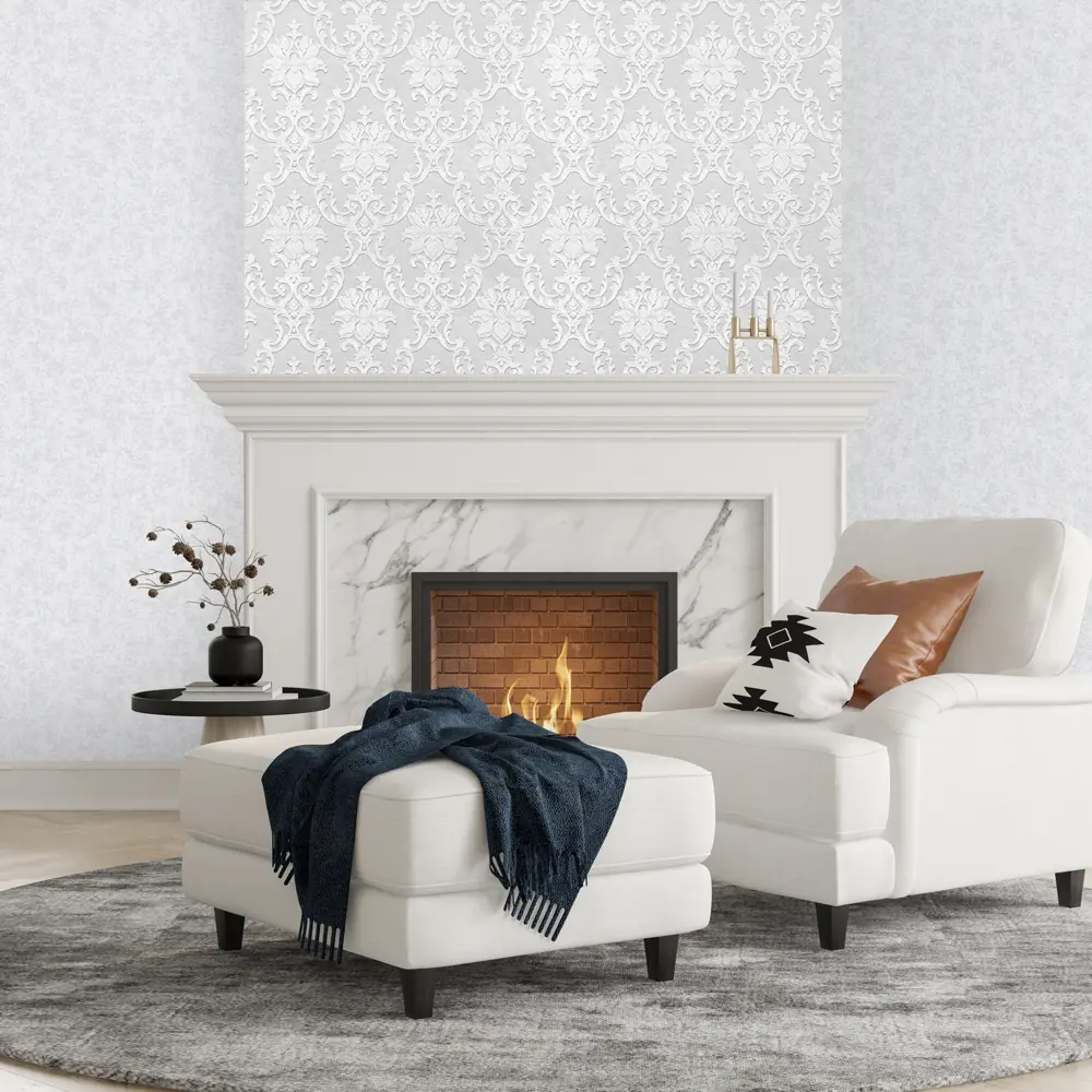 Флизелиновые обои Erismann Isadora серые 1.06 м 89400595 STLM-1455566 - Вид №4