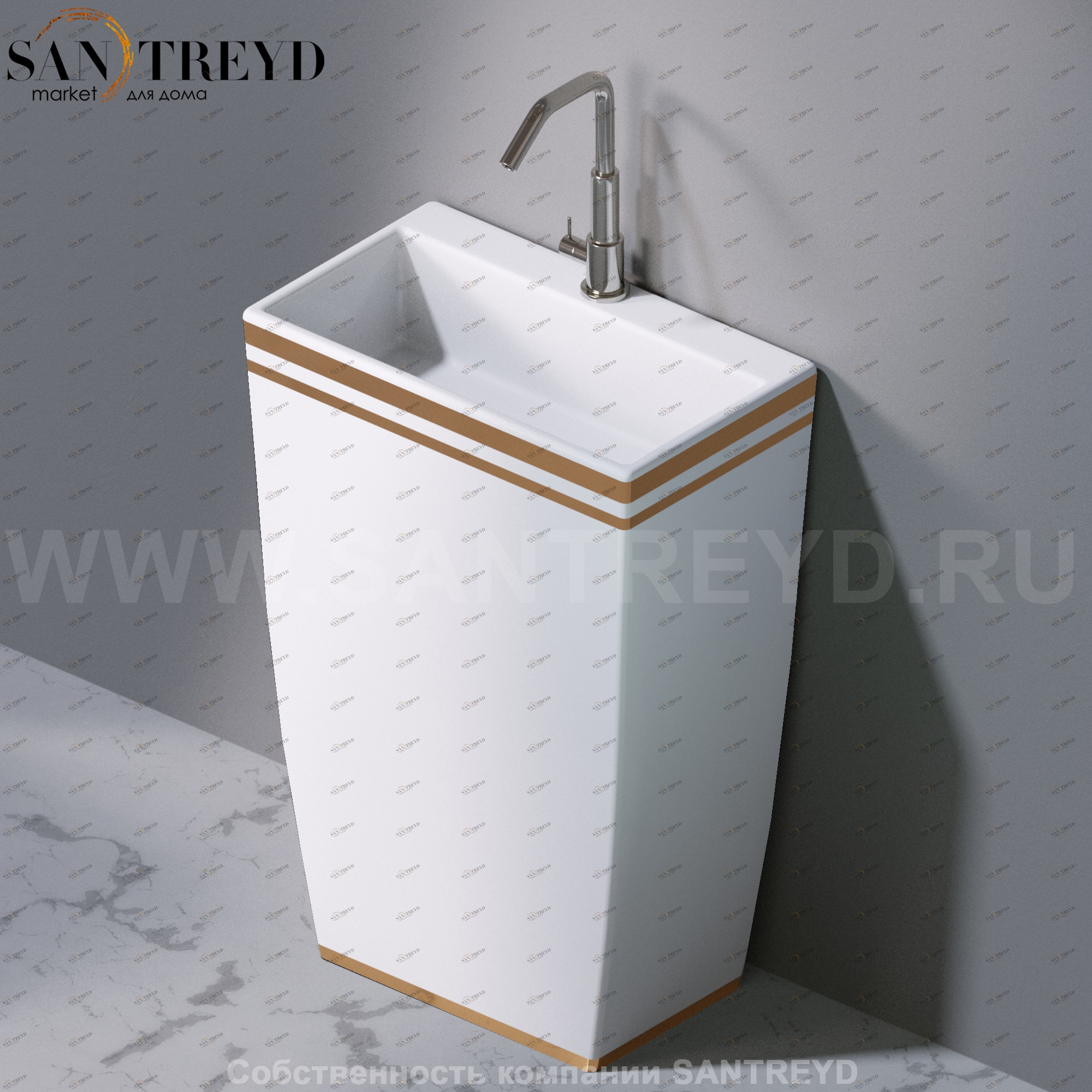 L115467G Напольная раковина стоящая прямоугольная A. e T. Italia Tower AeT ITALIA